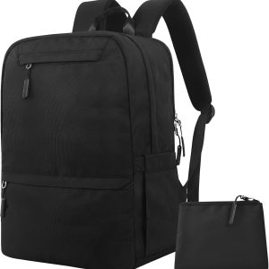 Backpacks for College Students, Black Backpack for Men, School Back pack for Teens, Water Resistant Bookbag Travel Laptop Back Pack 15.6 inch,Mens Work Bags Personal Item Book Bags (Black)