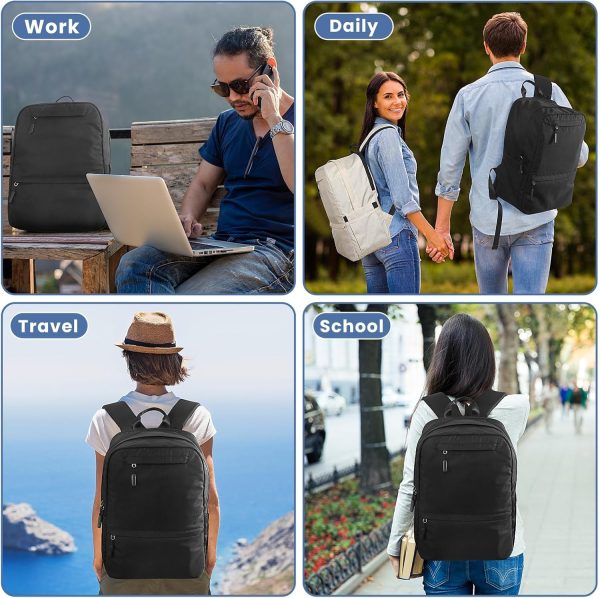 Backpacks for College Students, Black Backpack for Men, School Back pack for Teens, Water Resistant Bookbag Travel Laptop Back Pack 15.6 inch,Mens Work Bags Personal Item Book Bags (Black) - Image 5
