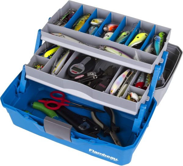 Flambeau Outdoors 6009TD Lil' Brute Tackle Box - Fishing Tackle Organizer With Lift-Out Tray, Portable Tackle and Gear Storage, Blue - Image 5