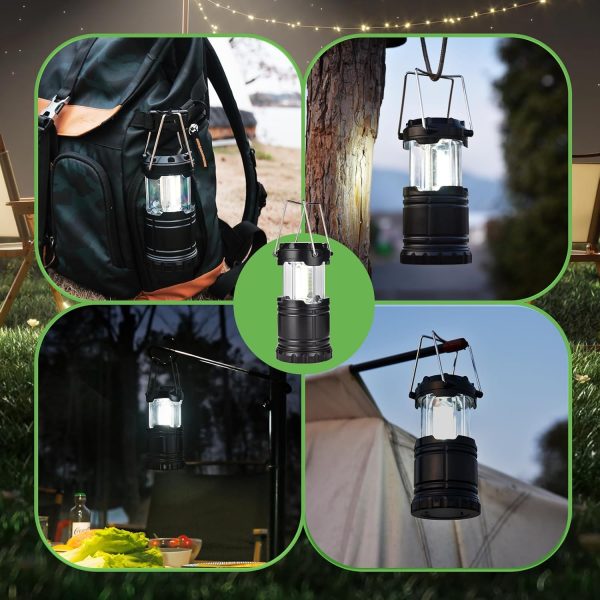 Lantern Collapsible Camping Light, Battery Operated Lanterns LED Super Bright for Power Outages Indoor Emergency Outdoor Camping Hiking Kit (COB-4) - Image 6
