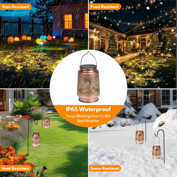 Solar Lantern Outdoor Lamp Waterproof Decorations Garden Decor, Christmas Birthday Gifts for Women, Mom, Grandma Decorative Garden, Yard, Patio, Lawn, Porch - Hummingbird - Image 3