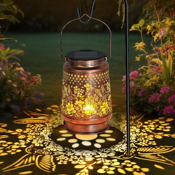 Solar Lantern Outdoor Lamp Waterproof Decorations Garden Decor, Christmas Birthday Gifts for Women, Mom, Grandma Decorative Garden, Yard, Patio, Lawn, Porch - Hummingbird - Image 8